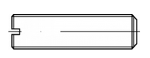 50 Stück rostfreie (A2) Gewindestifte mit Schlitz und Kegelkuppe DIN 551 - 14 H - M 3 x 10 mm